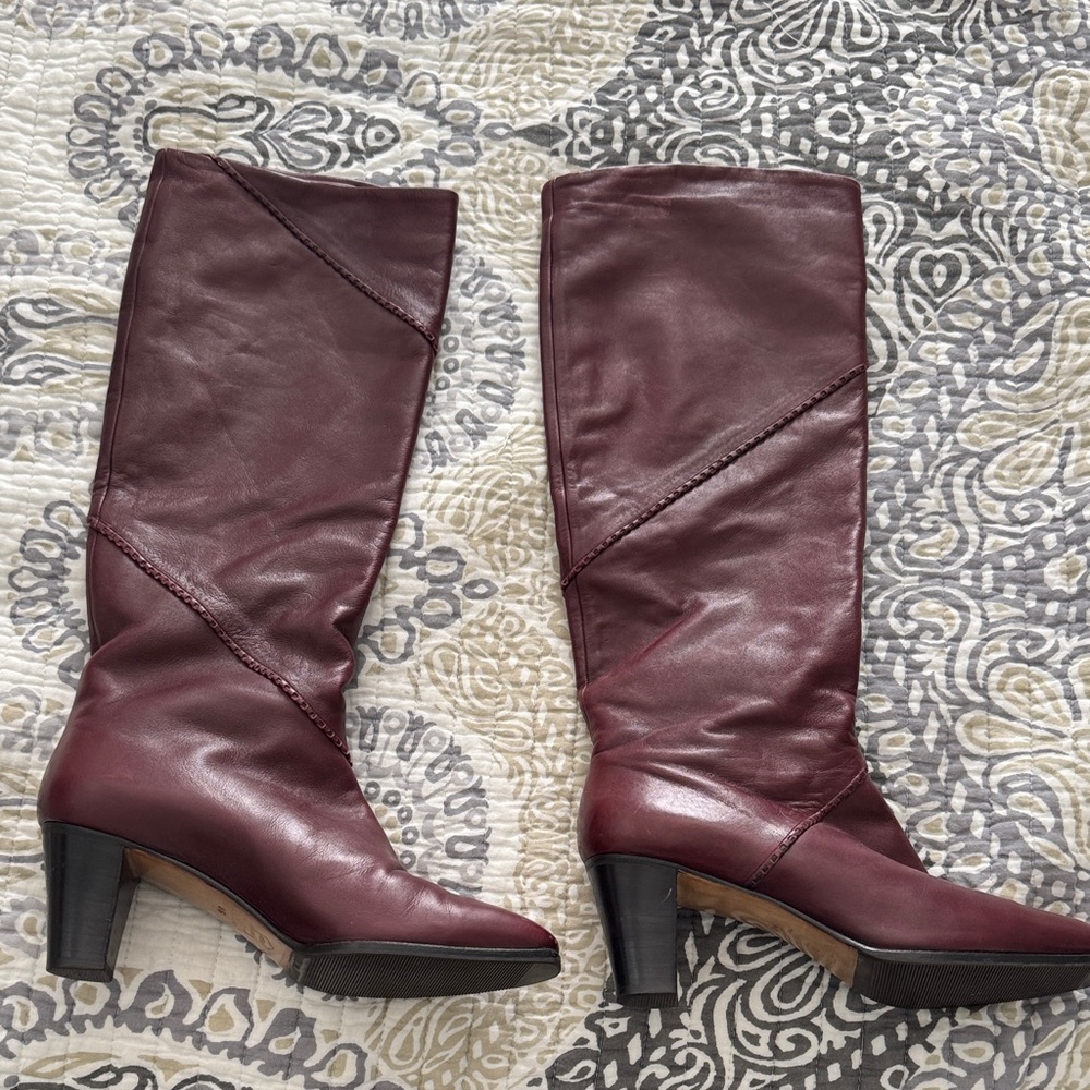 Salvatore Ferragamo Maroon burgundy Heeled Boots